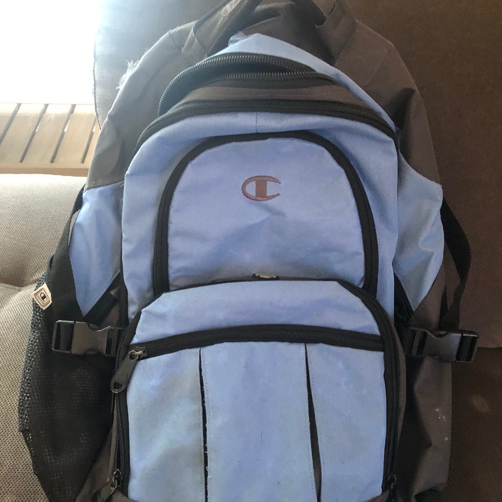 Champion Backpack (Vintage) Many Sections with Good Price Fair Condition (1 Rip)